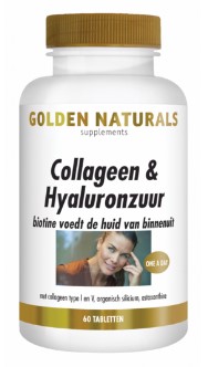 Golden Naturals Collageen and Hyaluronzuur tabletten