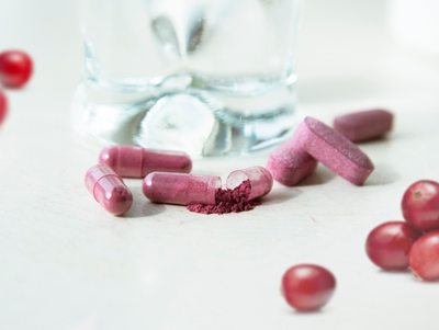 Cranberry capsules stoffen